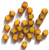 25 9mm Diamond-Shaped Window Beads Translucent Speckled Yellow